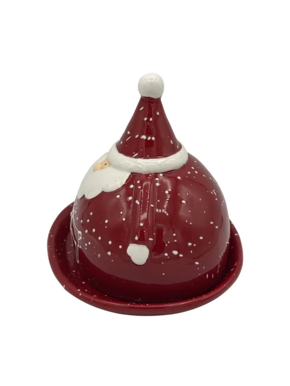 Santa Claus Ceramic Butter Dish By Nauvoo House